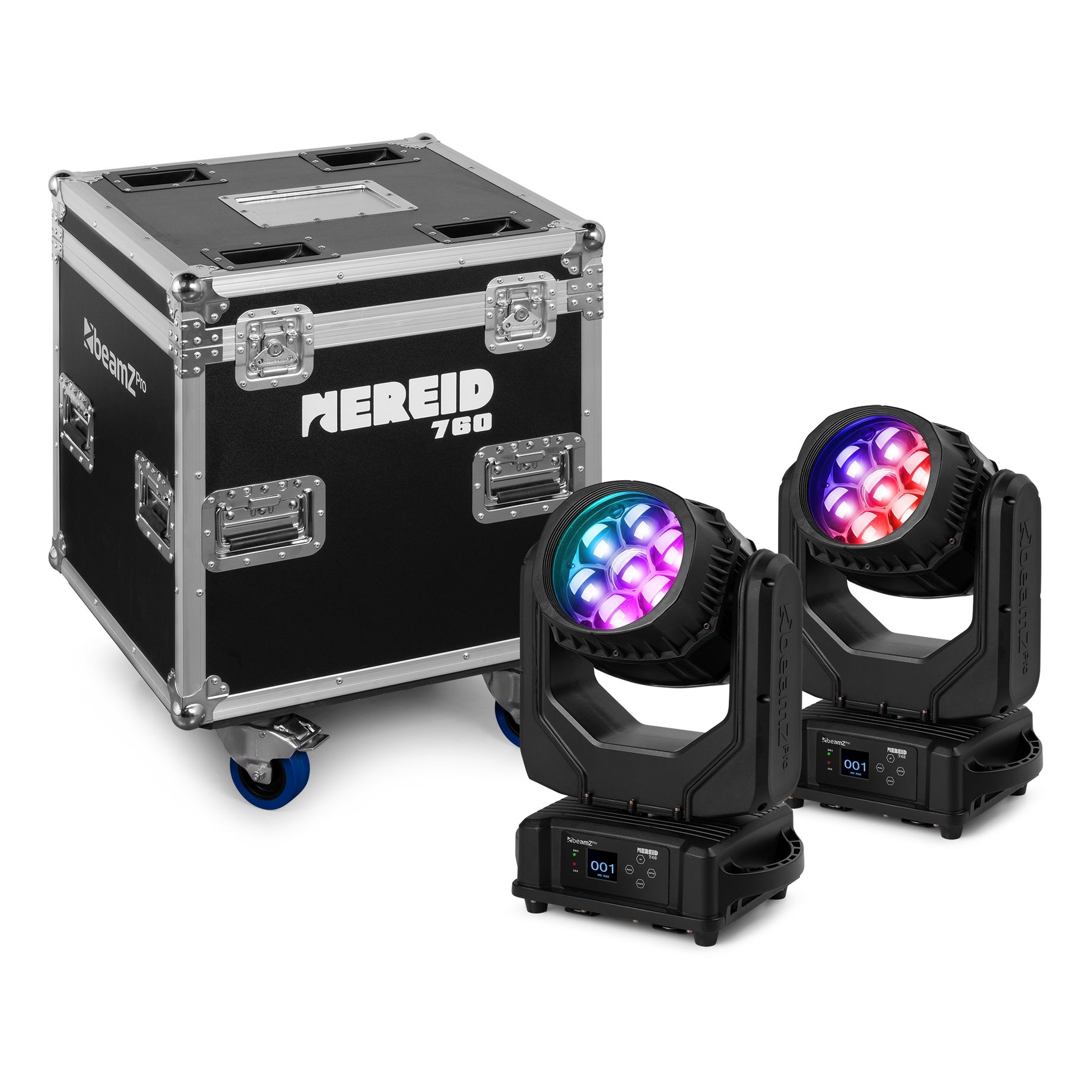 Nereid740 Outdoor LED Bee Eye Moving Head with Zoom 2pcs in Flightcase