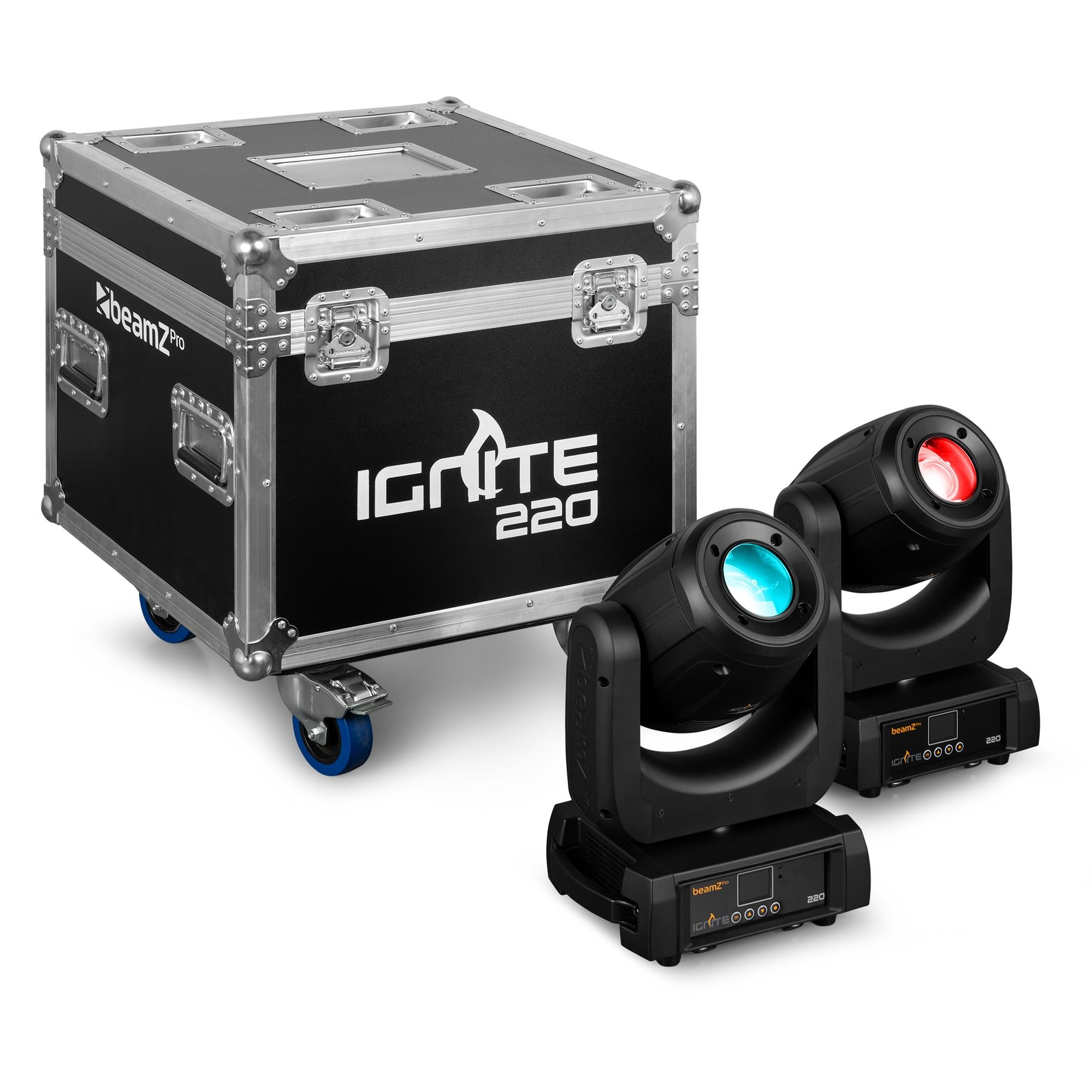 IGNITE220 LED Spot Moving Head 2pcs in Flightcase