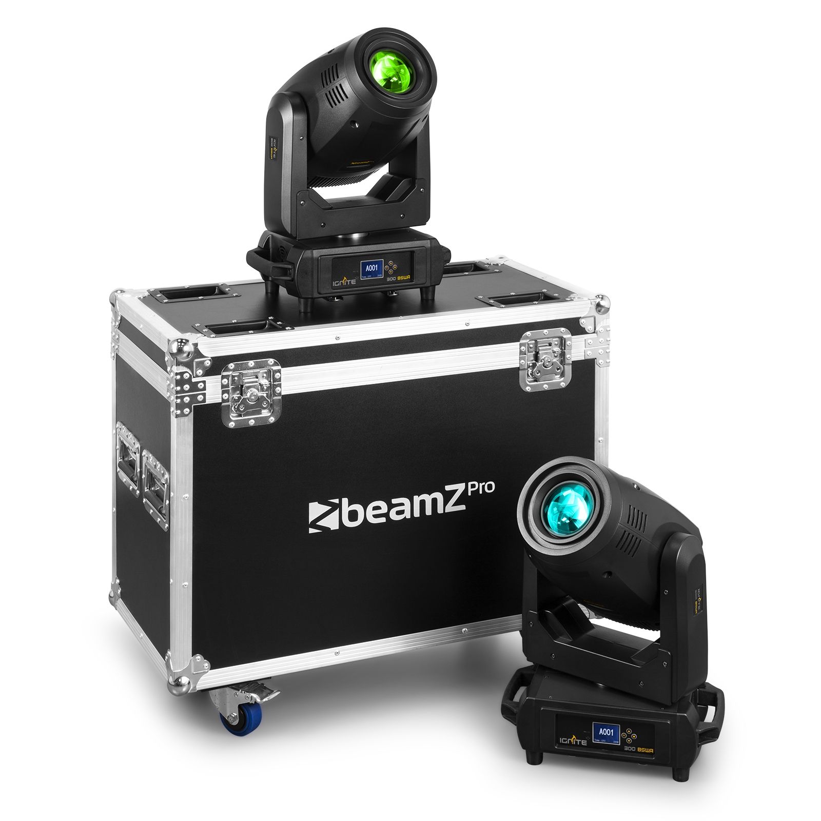 IGNITE300A LED BSW Moving Head with Animation 2pcs in Flightcase
