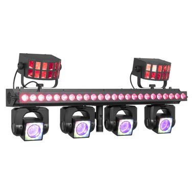 ShowBar GO Ultra with 4 Moving Heads, LED Bar and 2 Derby Effects