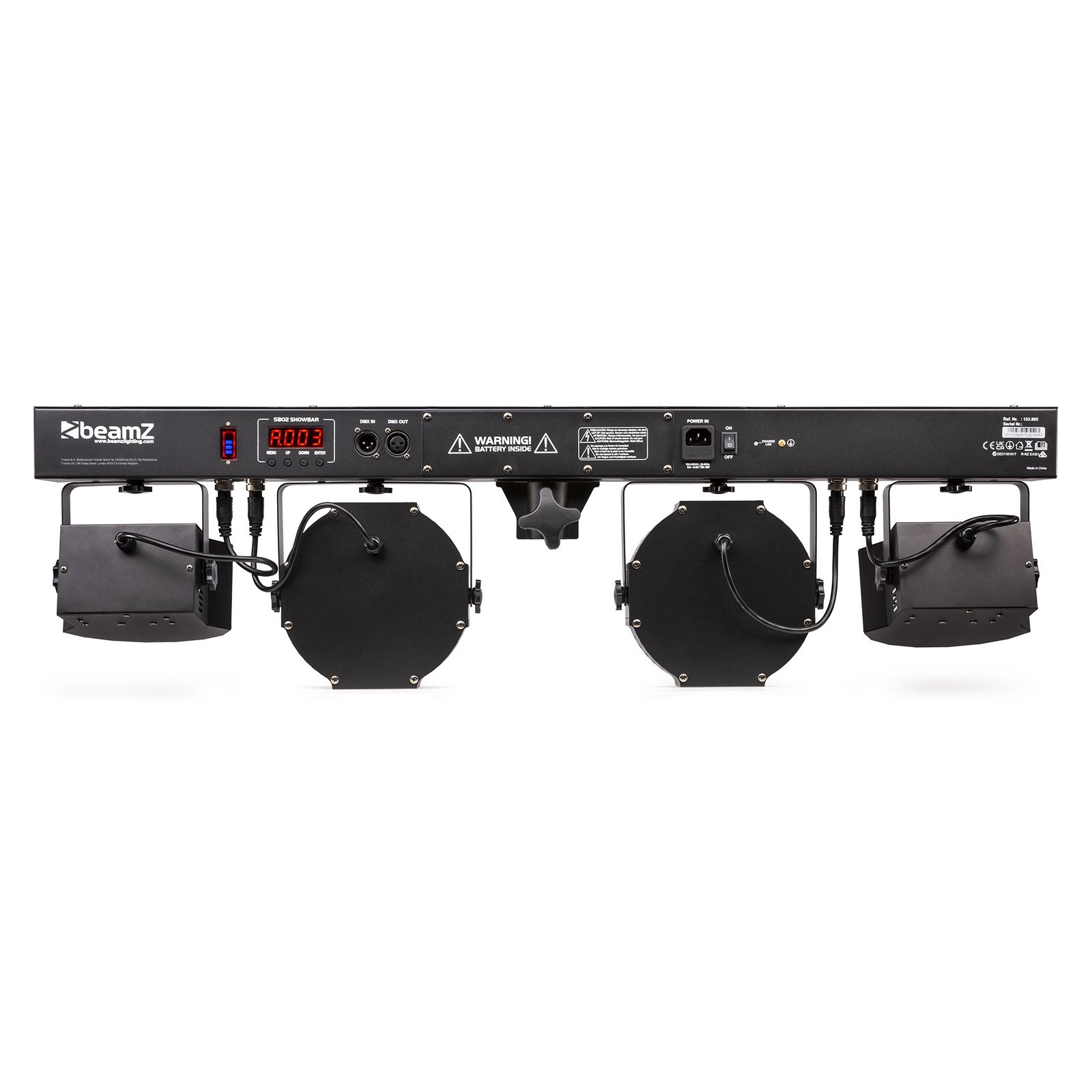 SB02 SHOWBAR on Battery with Derby and PAR effects
