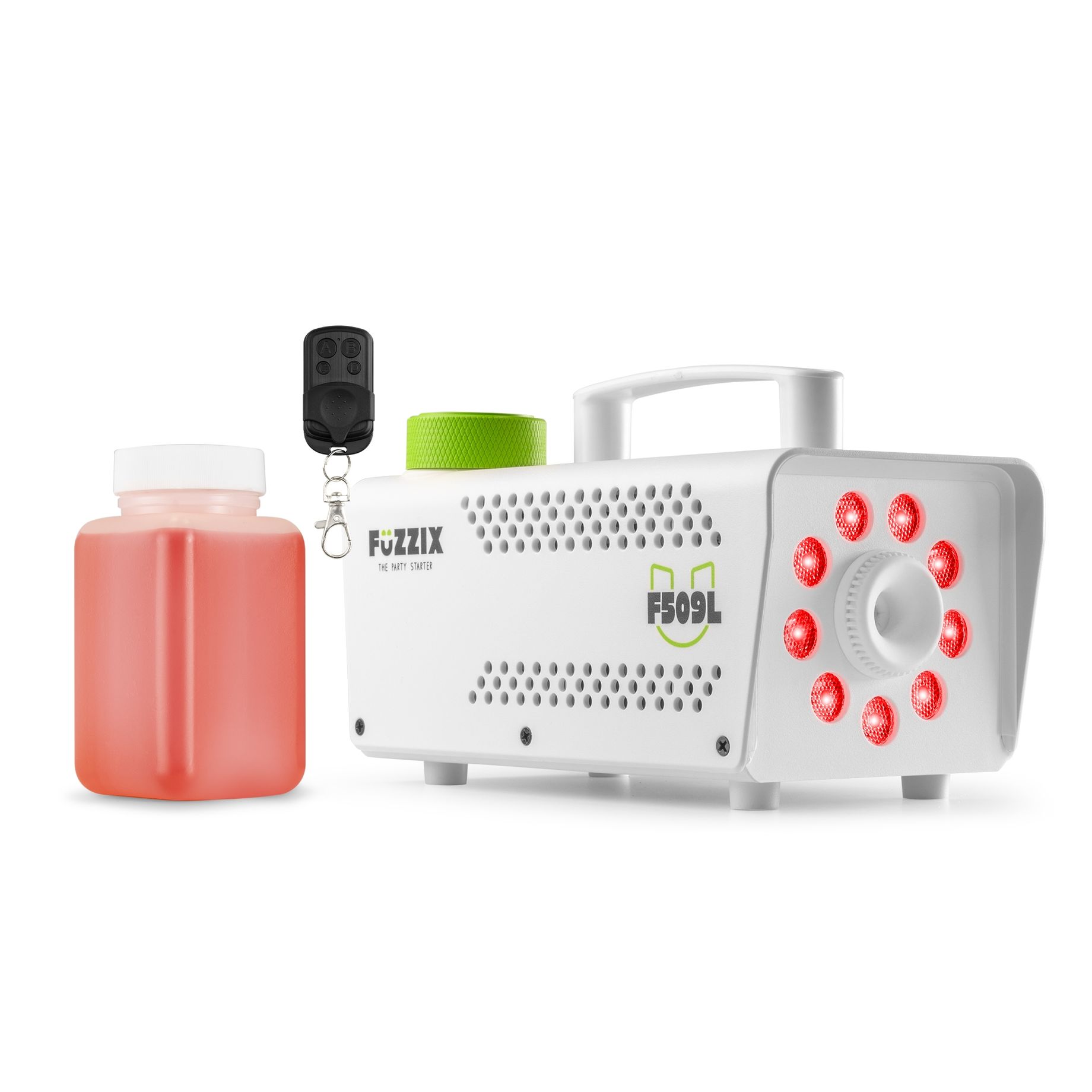 F509LW Party Smoke Machine 9 LEDs RGB White Edition
