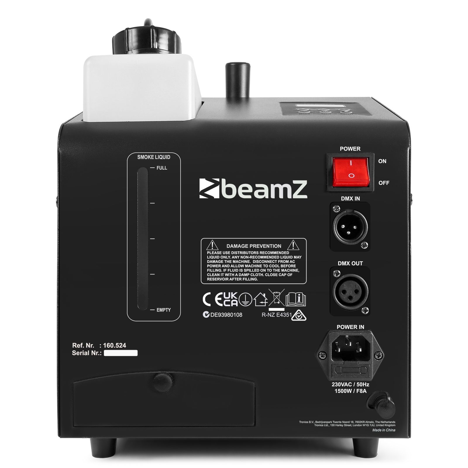 SB1500LED Smoke & Bubble Machine RGB LEDs