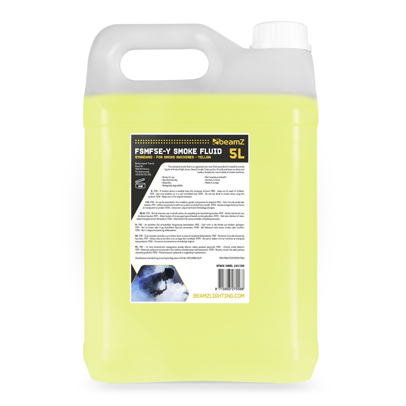 FSMF5E-Y Smoke Fluid 5L Standard Yellow