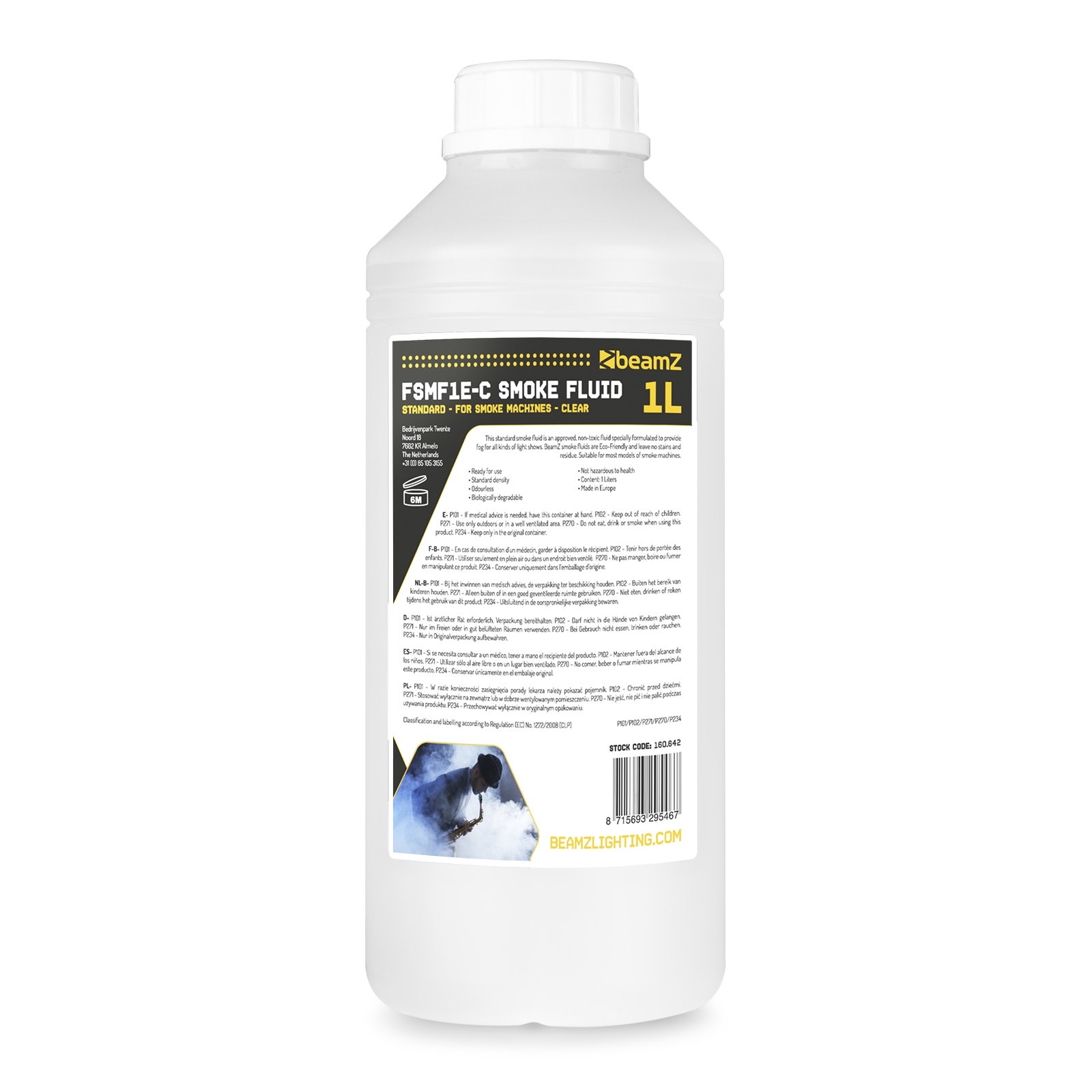 FSMF1E-C Smoke Fluid 1L Standard Clear