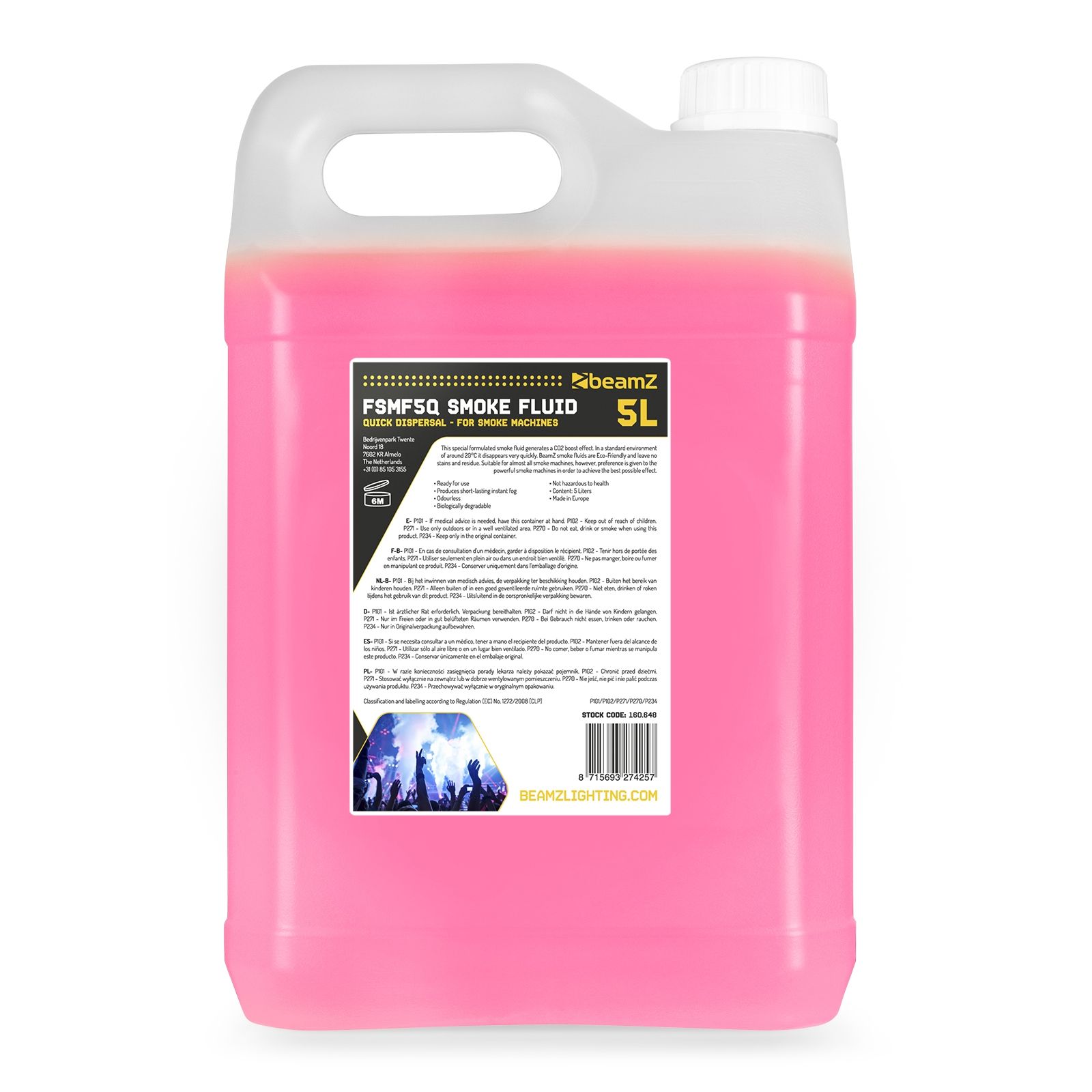 FSMF5Q Smoke Fluid 5L Quick Dispersal CO2 Effect