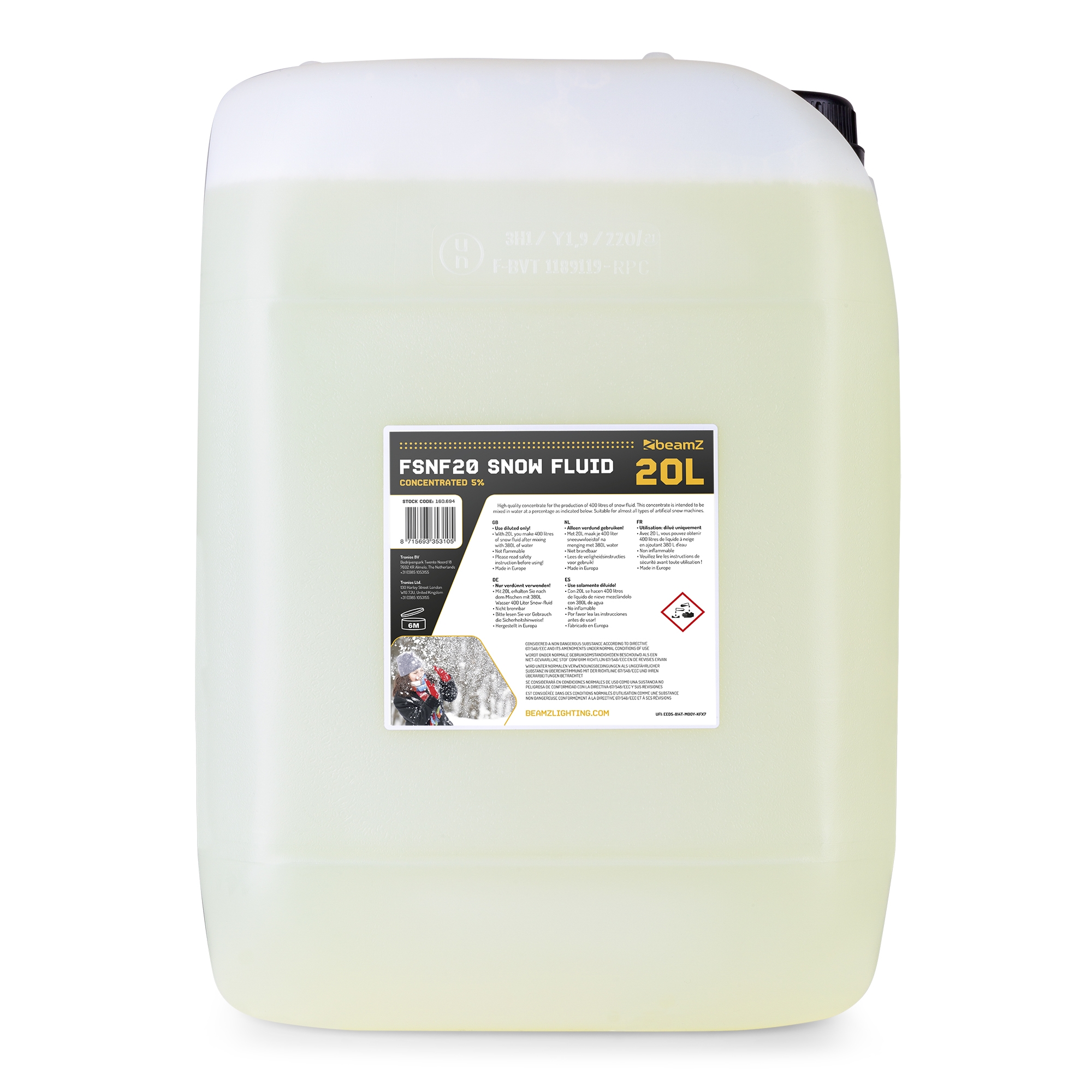 FSNF20 Snow Fluid 20L Concentrate 5%