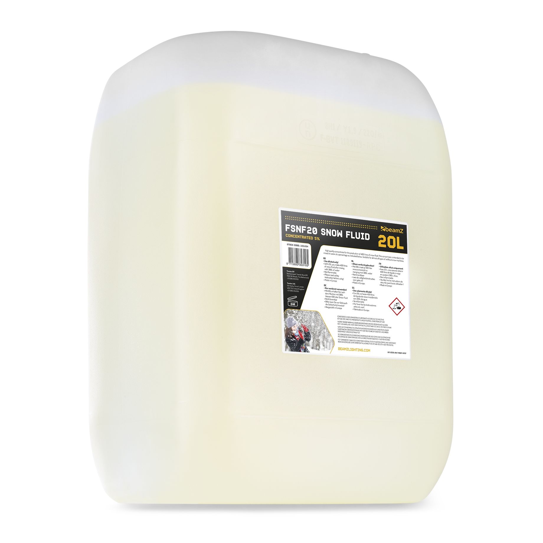 FSNF20 Snow Fluid 20L Concentrate 5%