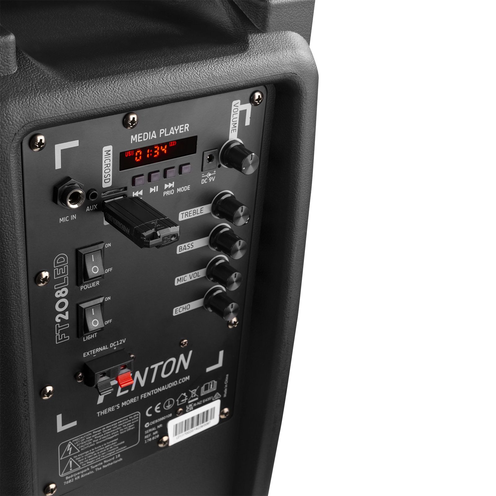 FT208LED Portable Sound System 2x 8"
