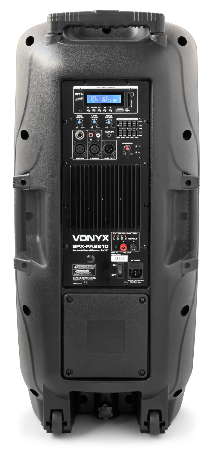 SPX-PA9210 Portable Sound System ABS 2x10"