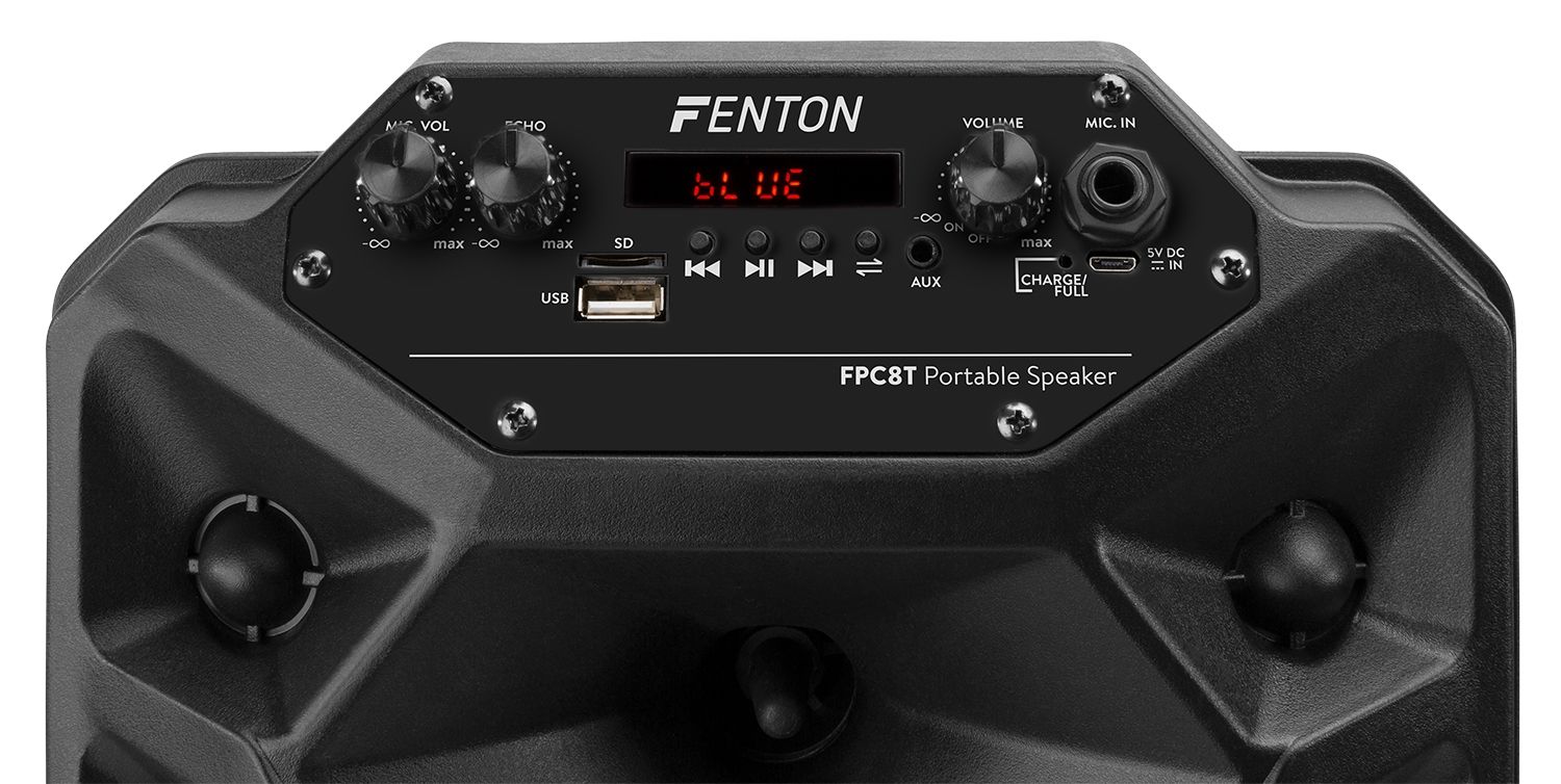 FPC8T Portable Party Speaker Rechargeable 8” with Trolley
