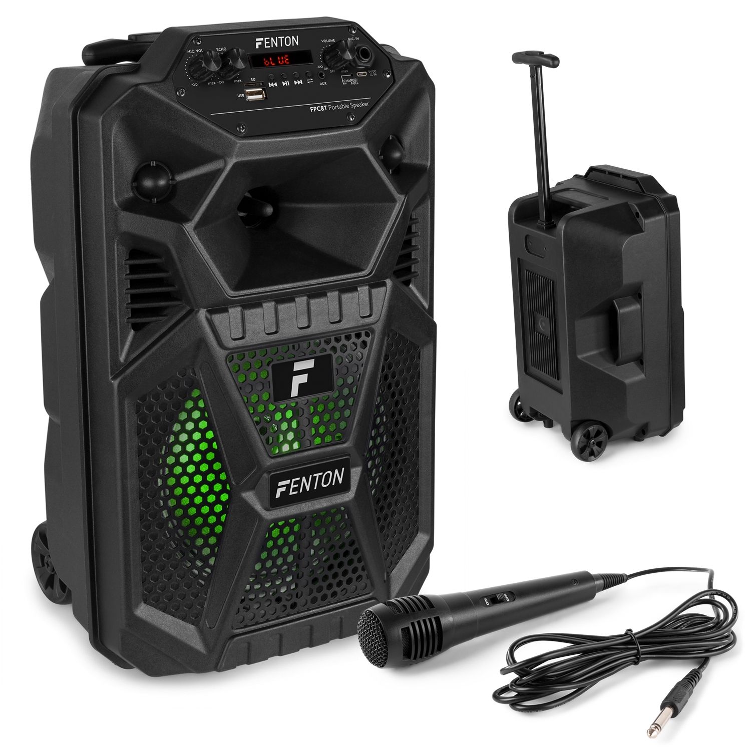 FPC8T Portable Party Speaker Rechargeable 8” with Trolley