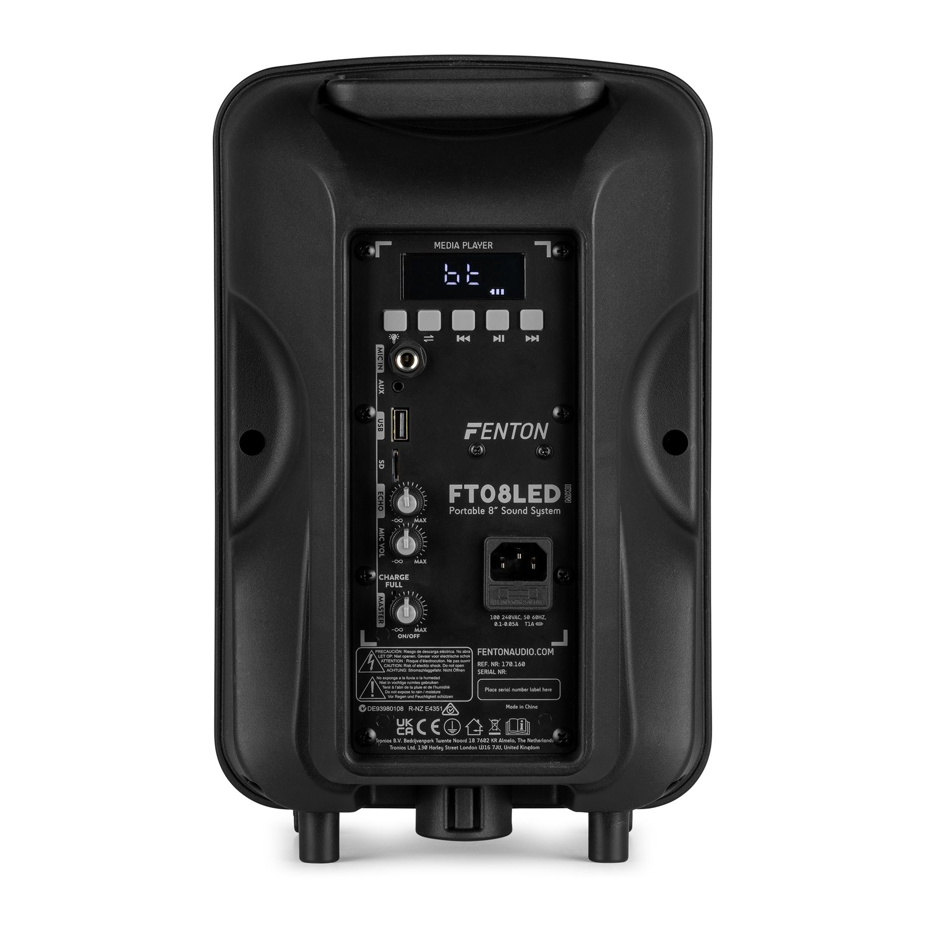 FT08LED MK2 Portable Sound System 8" 300W