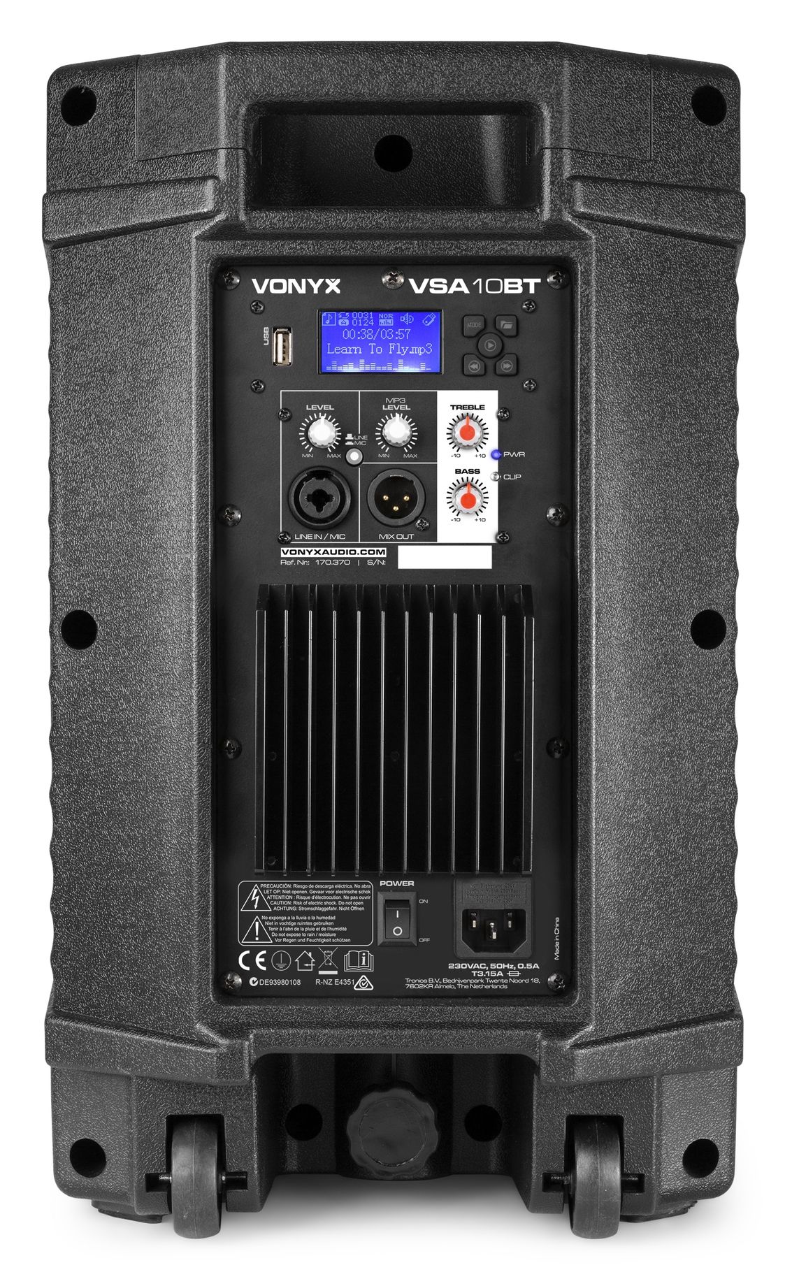 VSA10BT Bi-Amplified Active Speaker 10" 500W BT/MP3