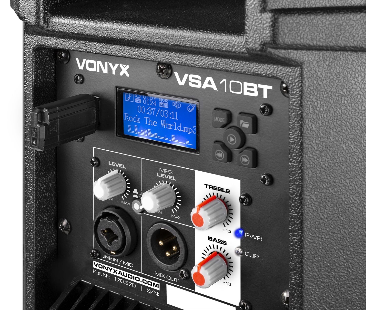 VSA10BT Bi-Amplified Active Speaker 10" 500W BT/MP3