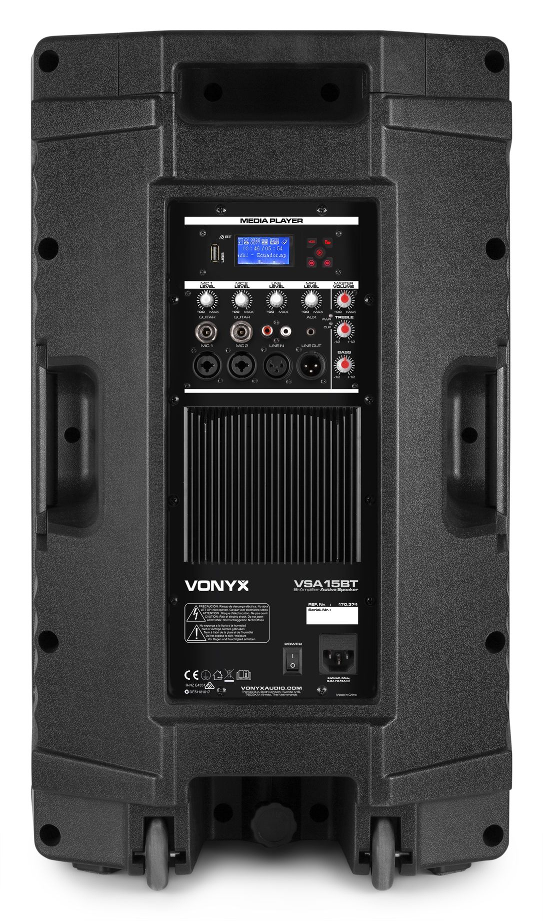 VSA15BT Bi-Amplified Active Speaker 15" 1000W BT/MP3