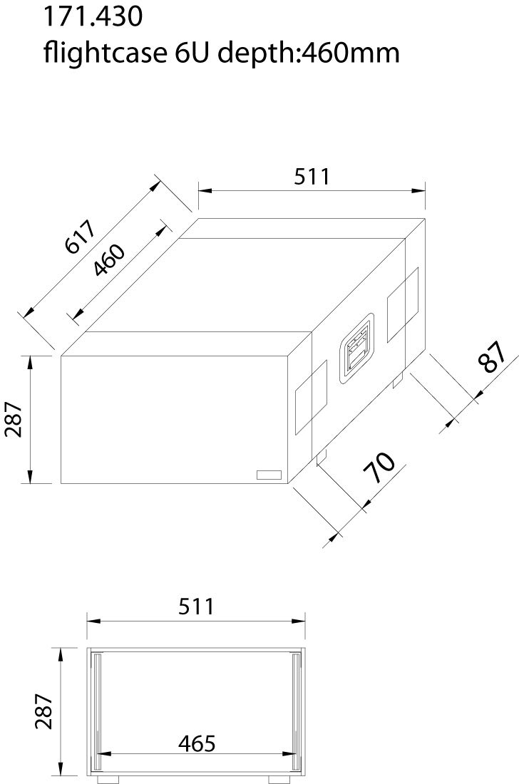 Flightcase 19inch 6U