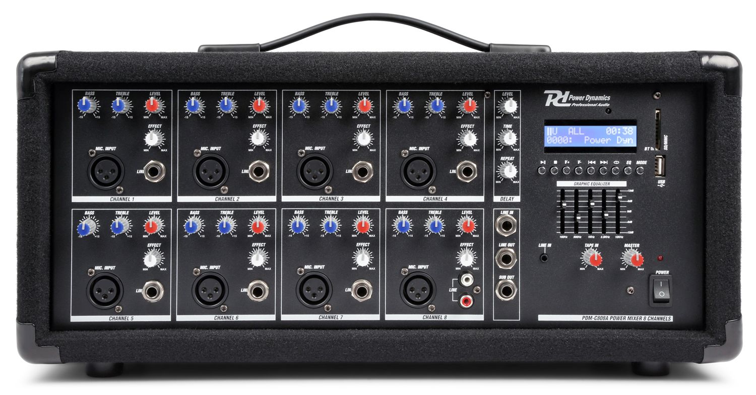 PDM-C805A 8-Channel Mixer with Amplifier