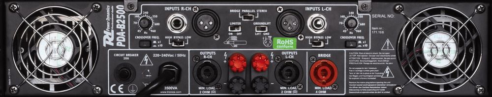 PDA-B2500 Professional Amplifier