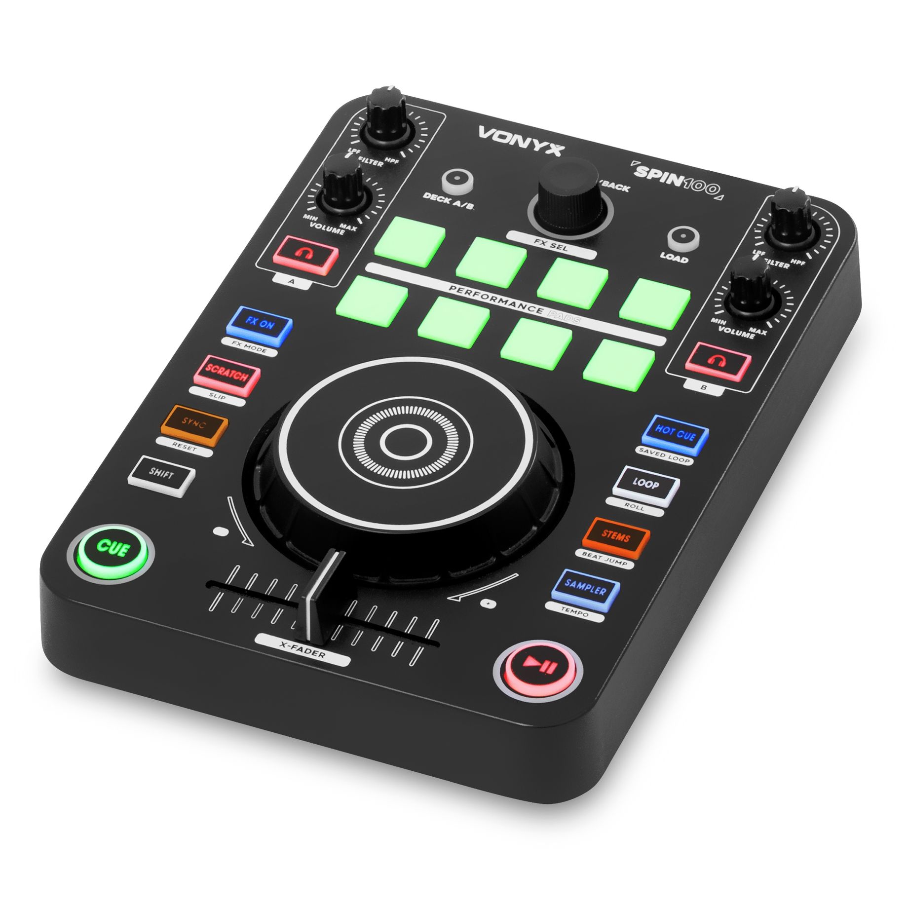 Spin100 DJ Midi Controller Virtual DJ