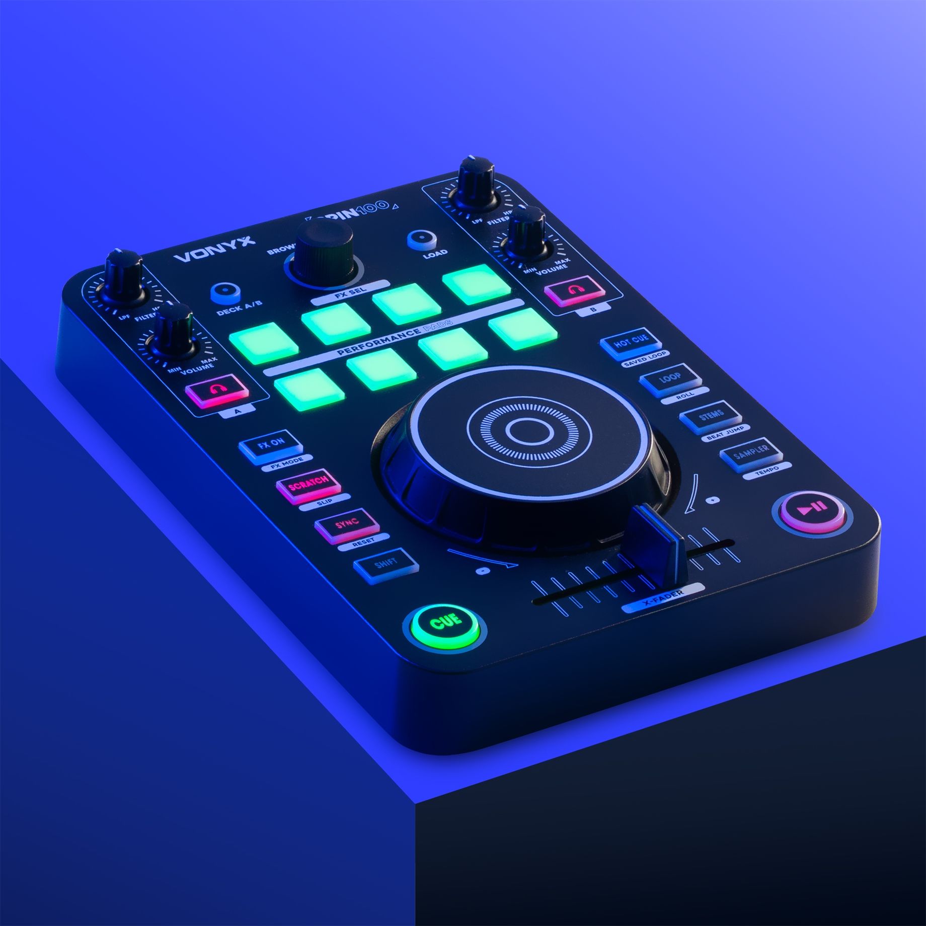 Spin100 DJ Midi Controller Virtual DJ