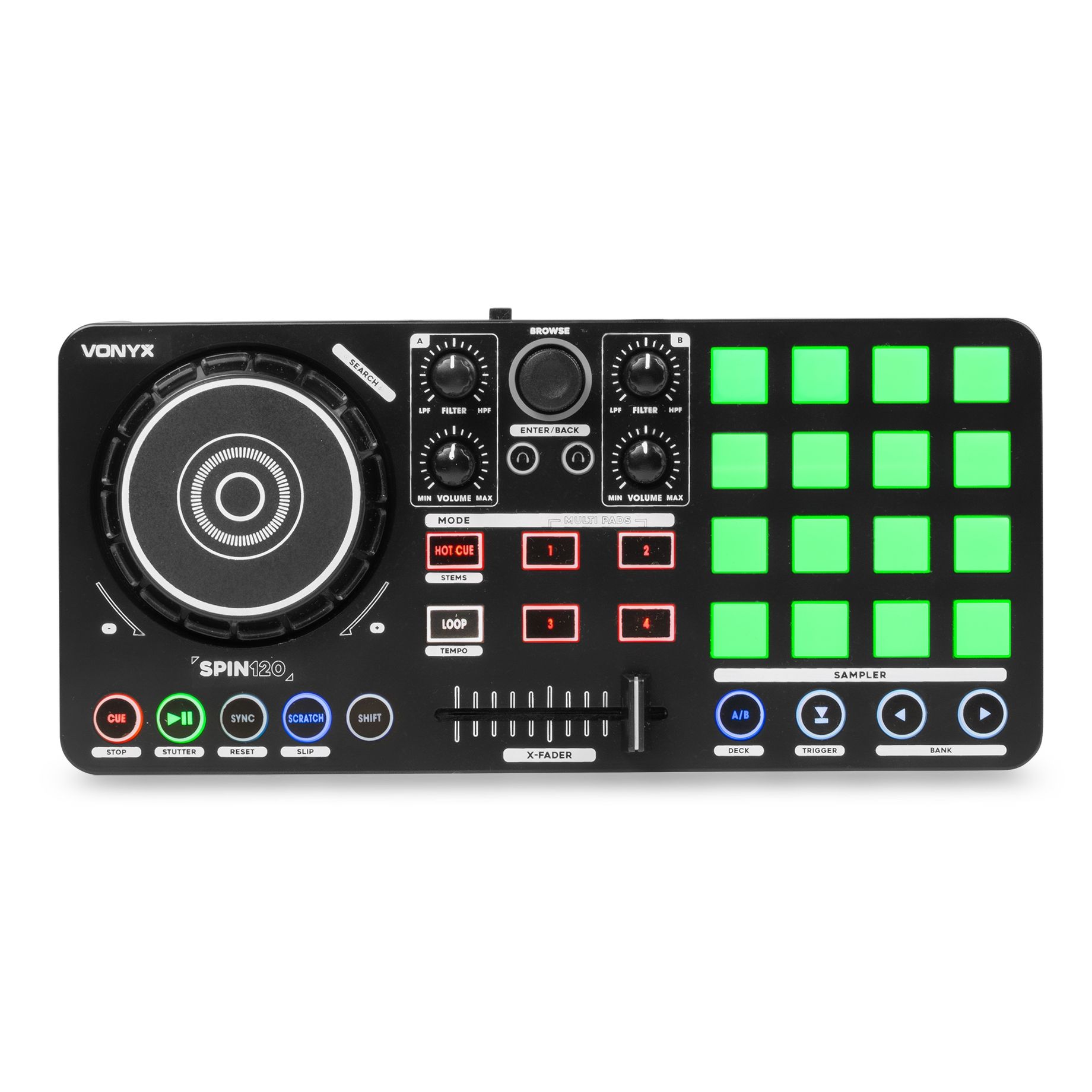 Spin120 DJ Midi Controller Virtual DJ