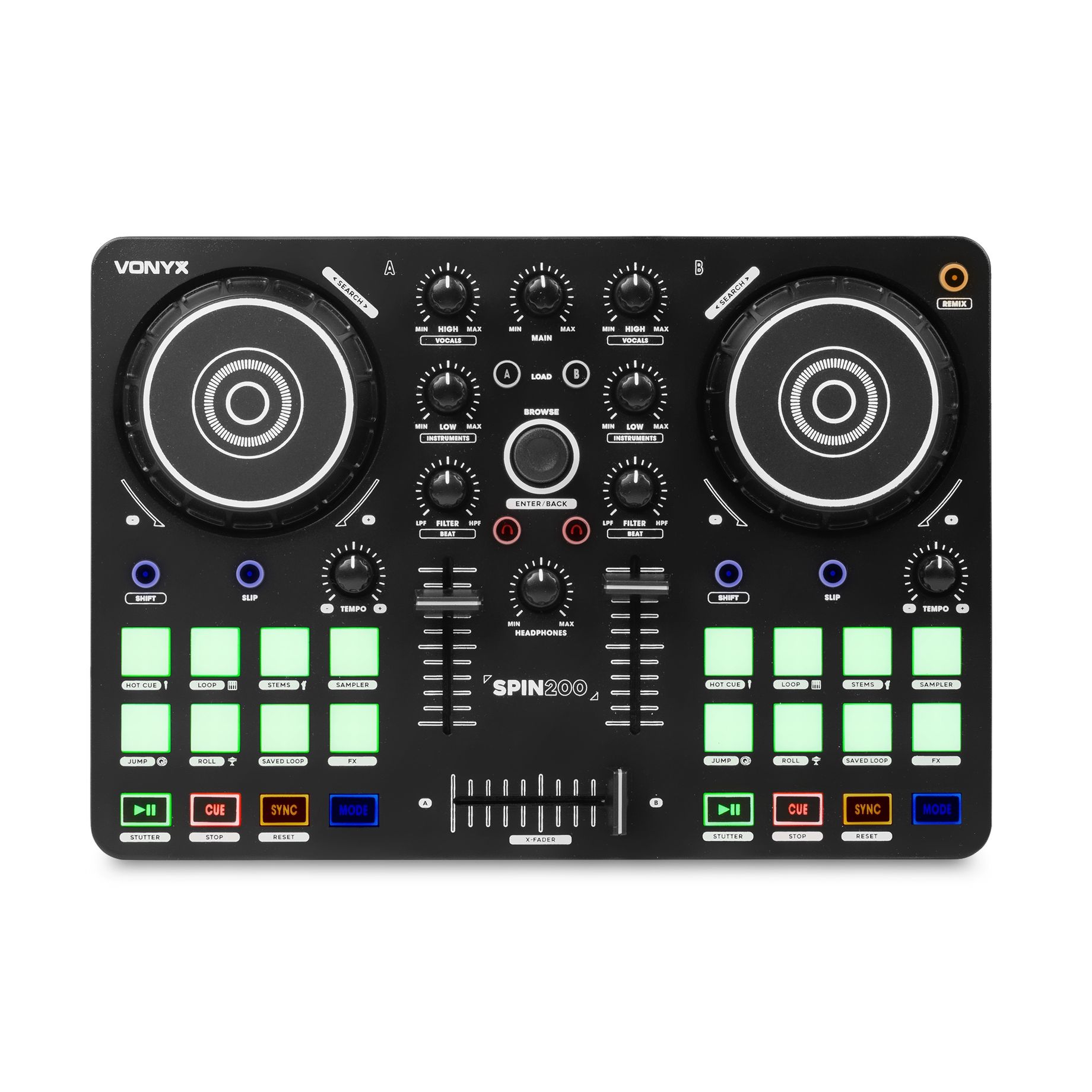 Spin200 DJ Dual Midi Controller Virtual DJ