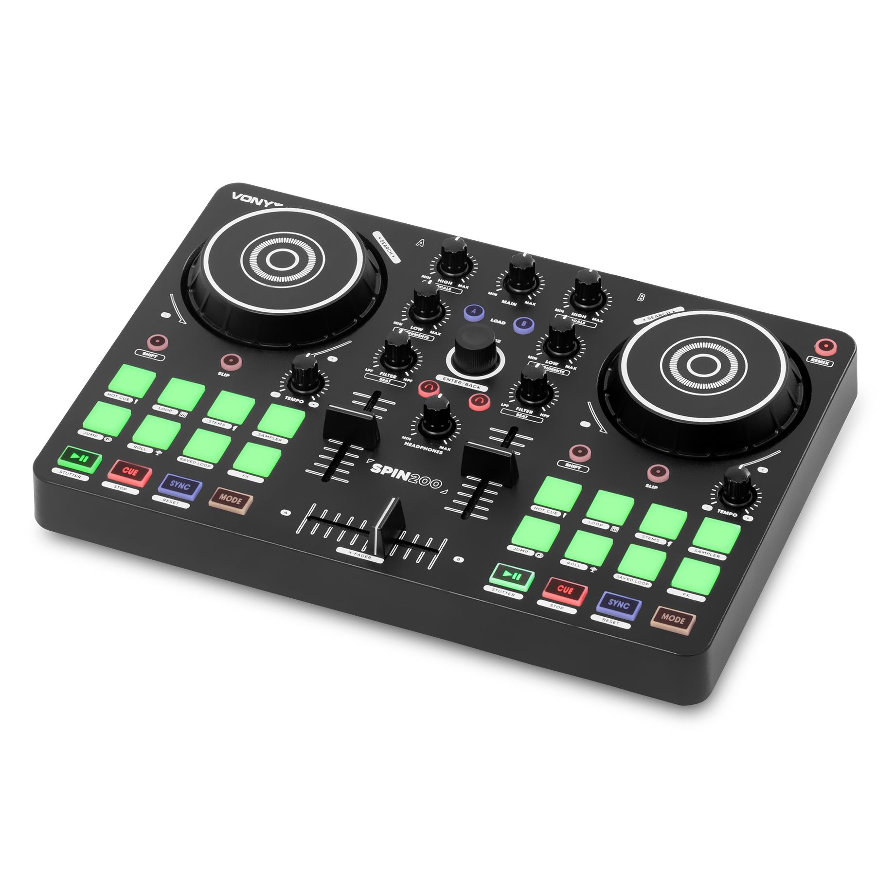 Spin200 DJ Dual Midi Controller Virtual DJ