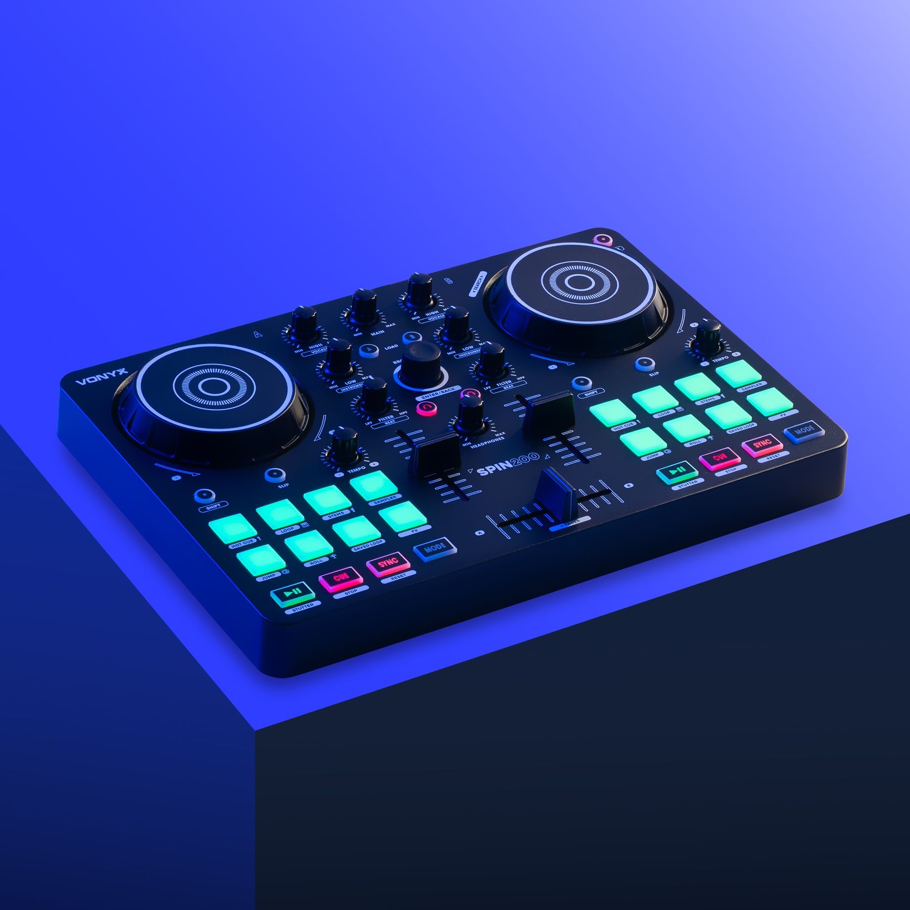 Spin200 DJ Dual Midi Controller Virtual DJ