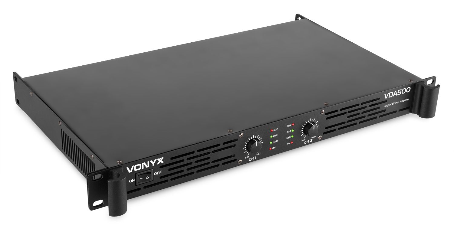 VDA500 PA Amplifier 1U 2x 250W