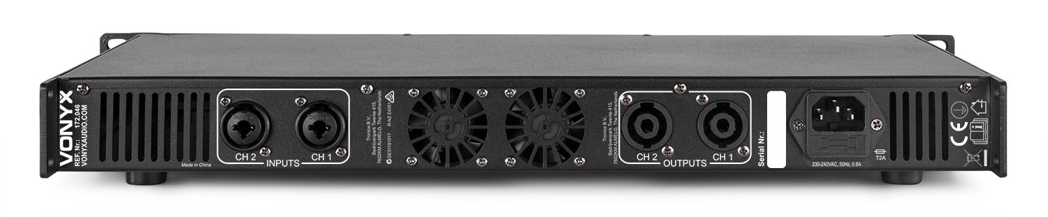 VDA1000 PA Amplifier 1U 2x 500W