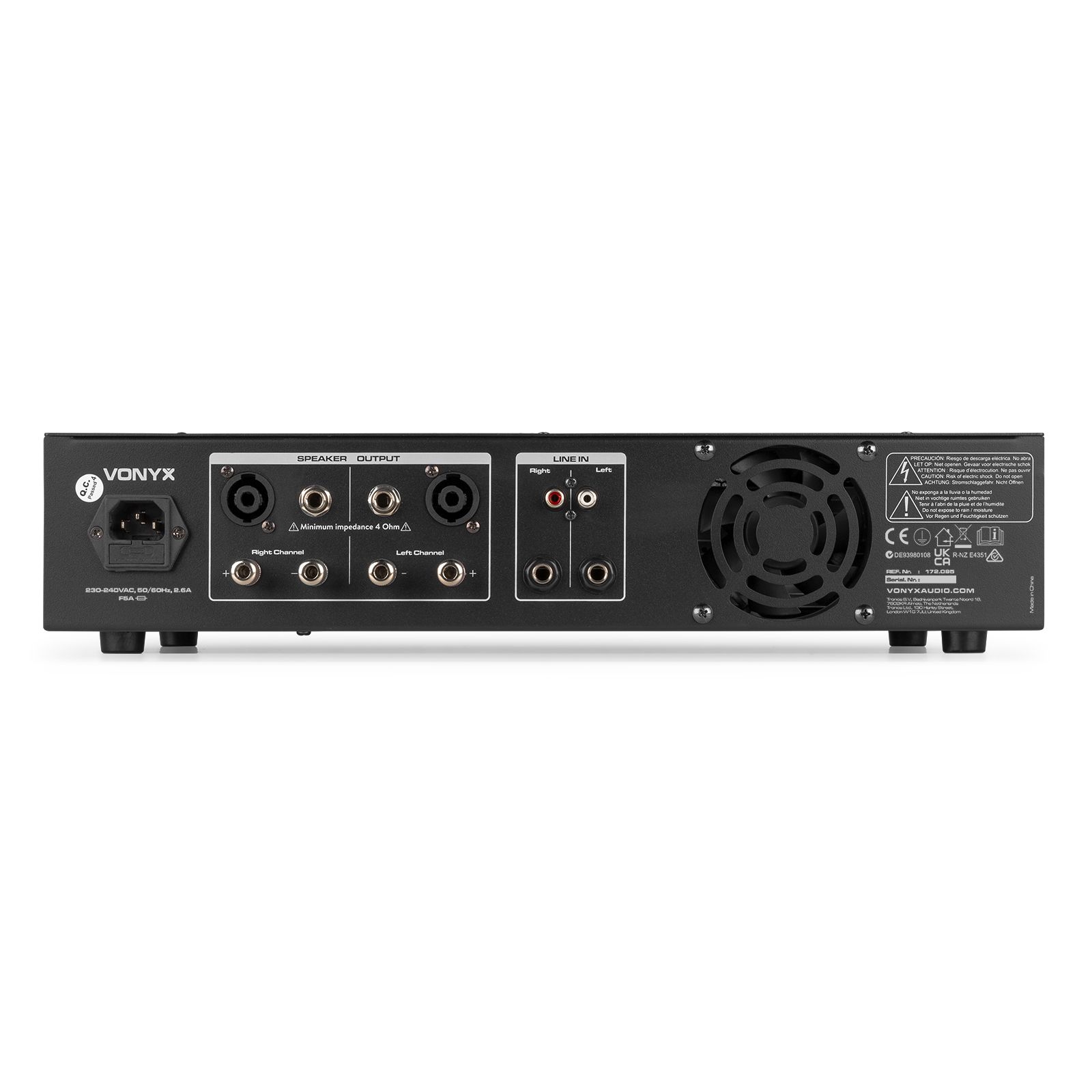 VPA600 PA Amplifier 2x 300W Media Player with BT
