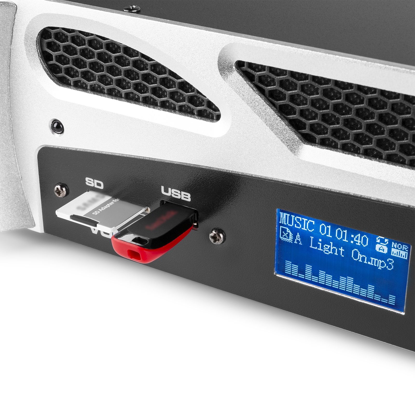 VPA1000 PA Amplifier 2x 500W Media Player with BT