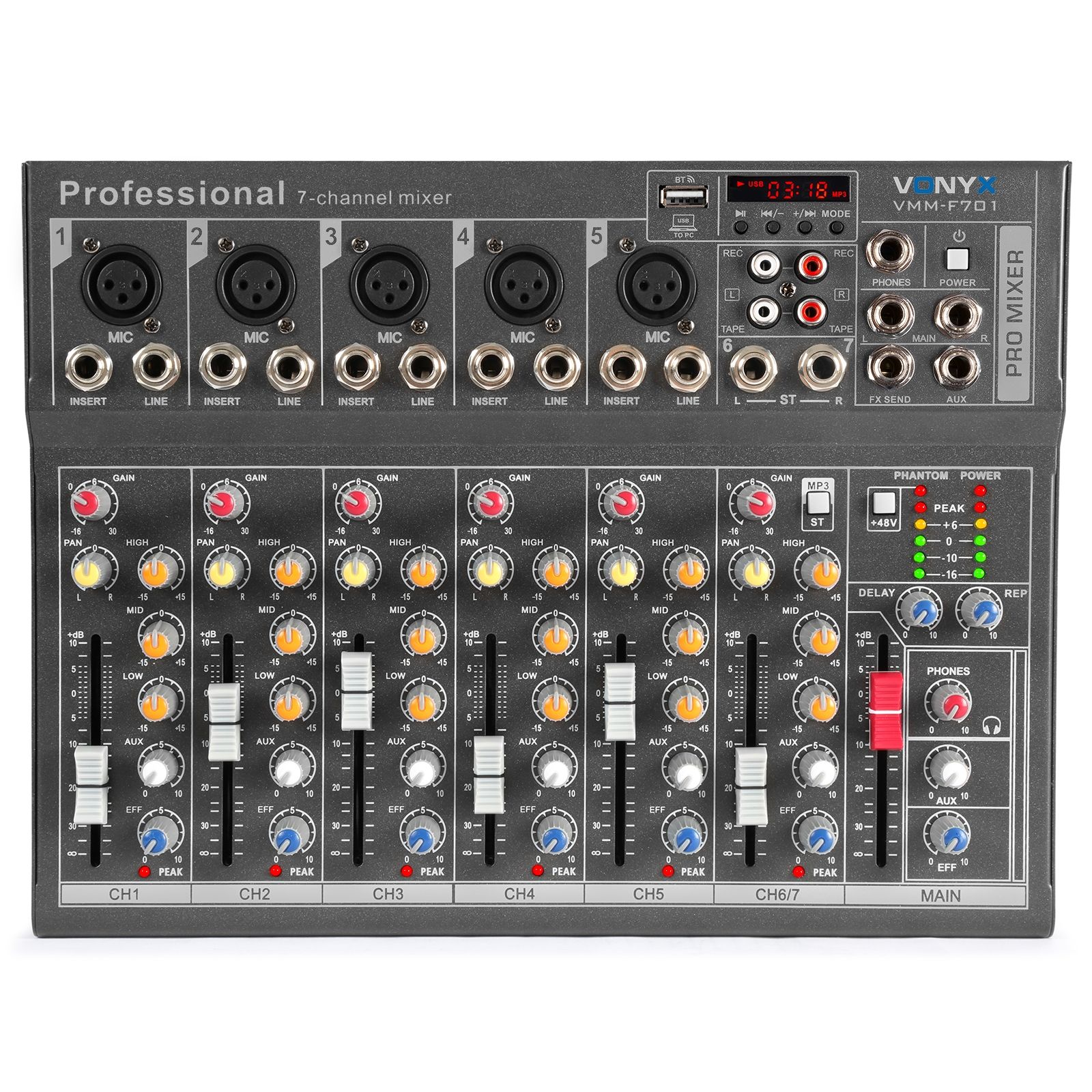 VMM-F701 7-Channel Music Mixer
