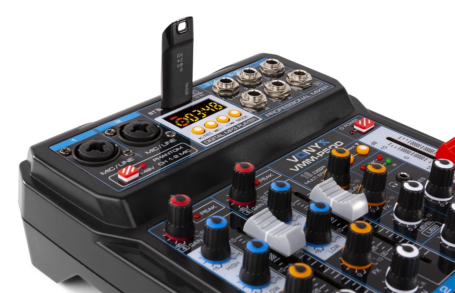 VMM-P500 4-Channel Music Mixer with DSP/USB and MP3/BT