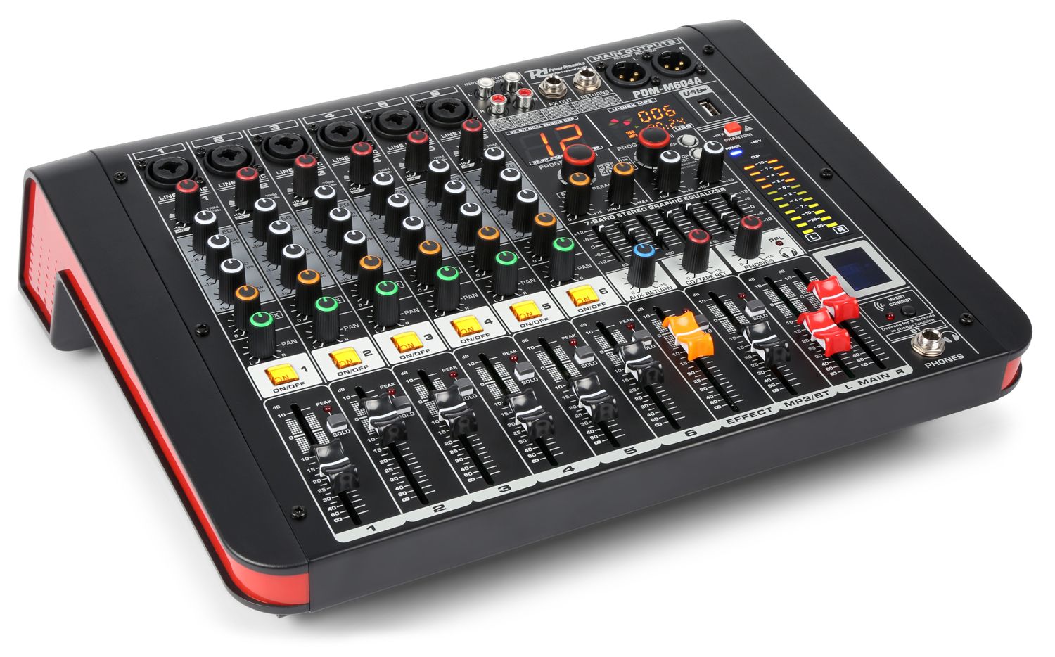PDM-M604A 6-Channel Music Mixer with Amplifier