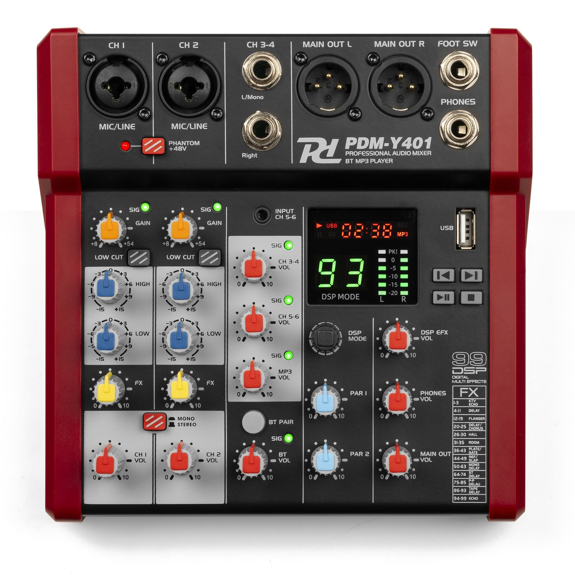 PDM-Y401 Studio Music Mixer 4-Ch