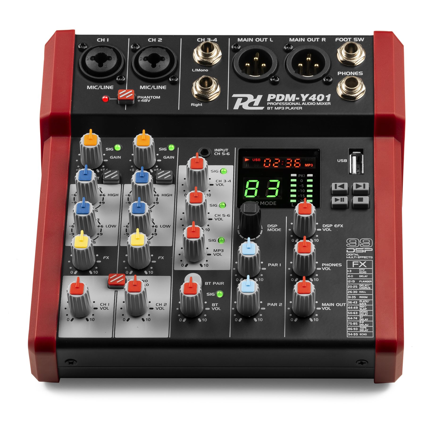 PDM-Y401 Studio Music Mixer 4-Ch