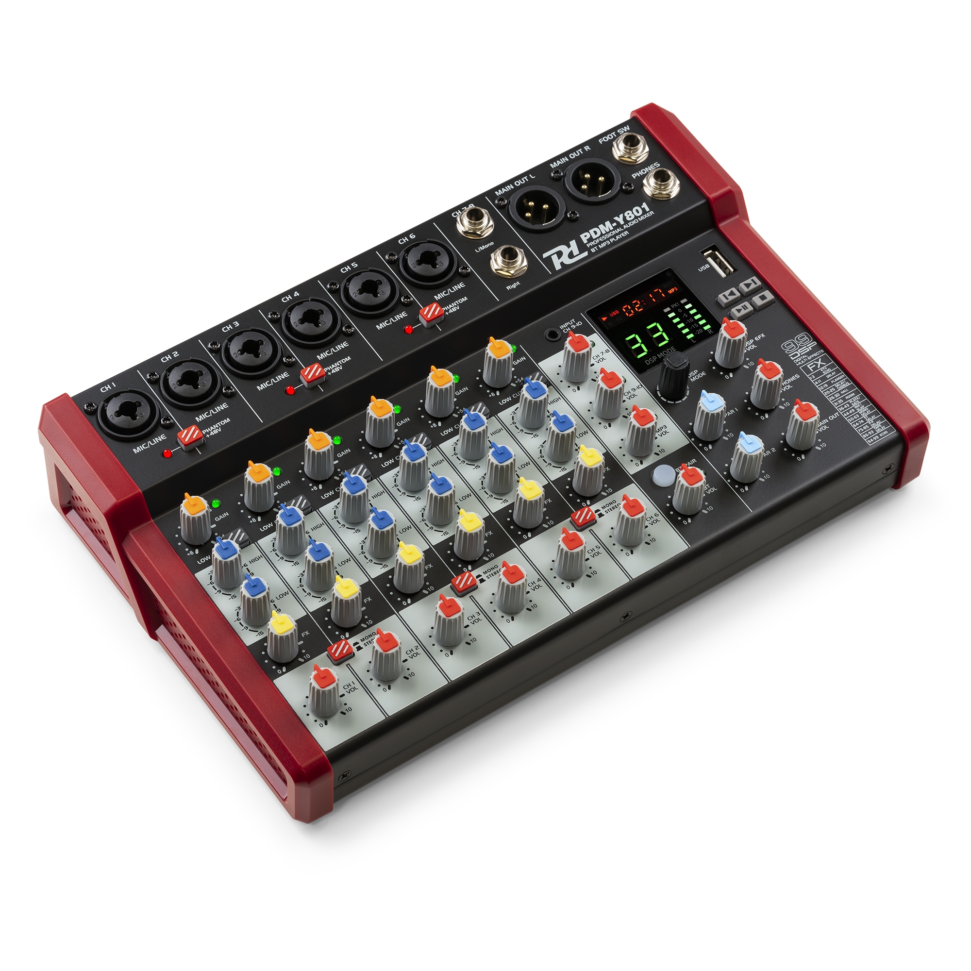 PDM-Y801 Studio Music Mixer 8-Ch