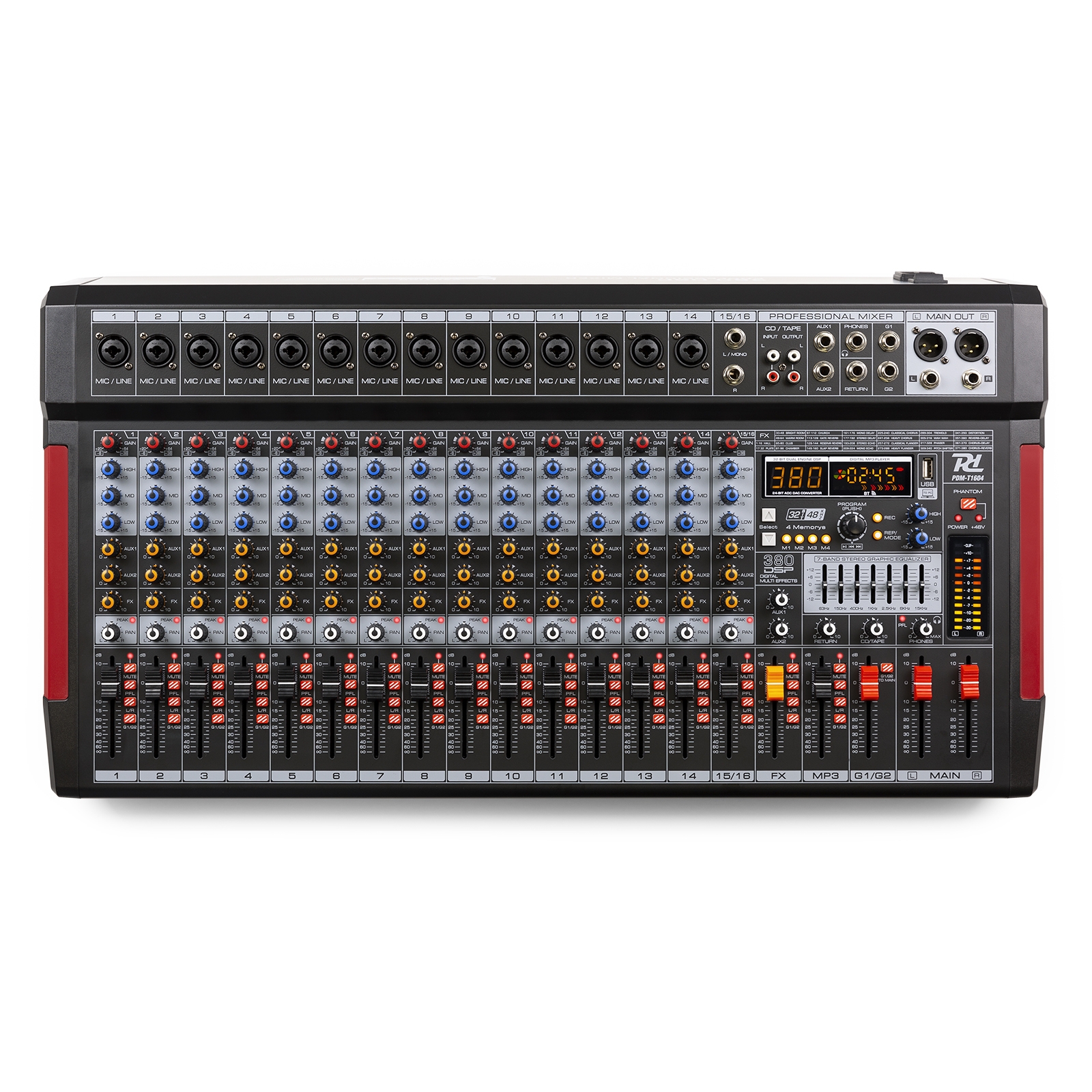 PDM-T1604 Stage Mixer 16-Channel DSP/MP3