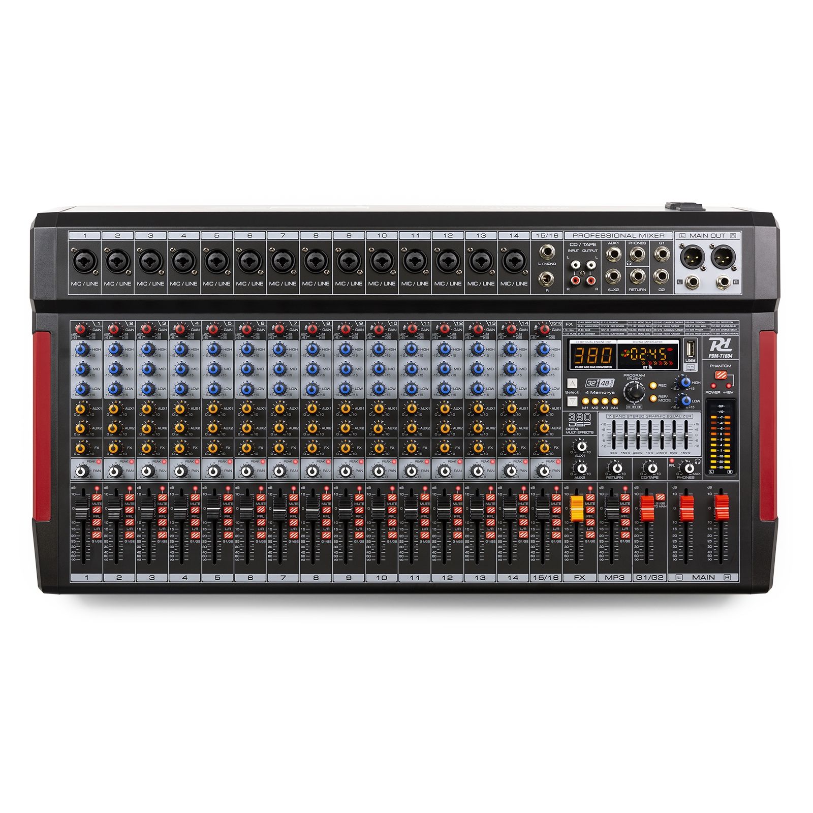PDM-T1604 Stage Mixer 16-Channel DSP/MP3
