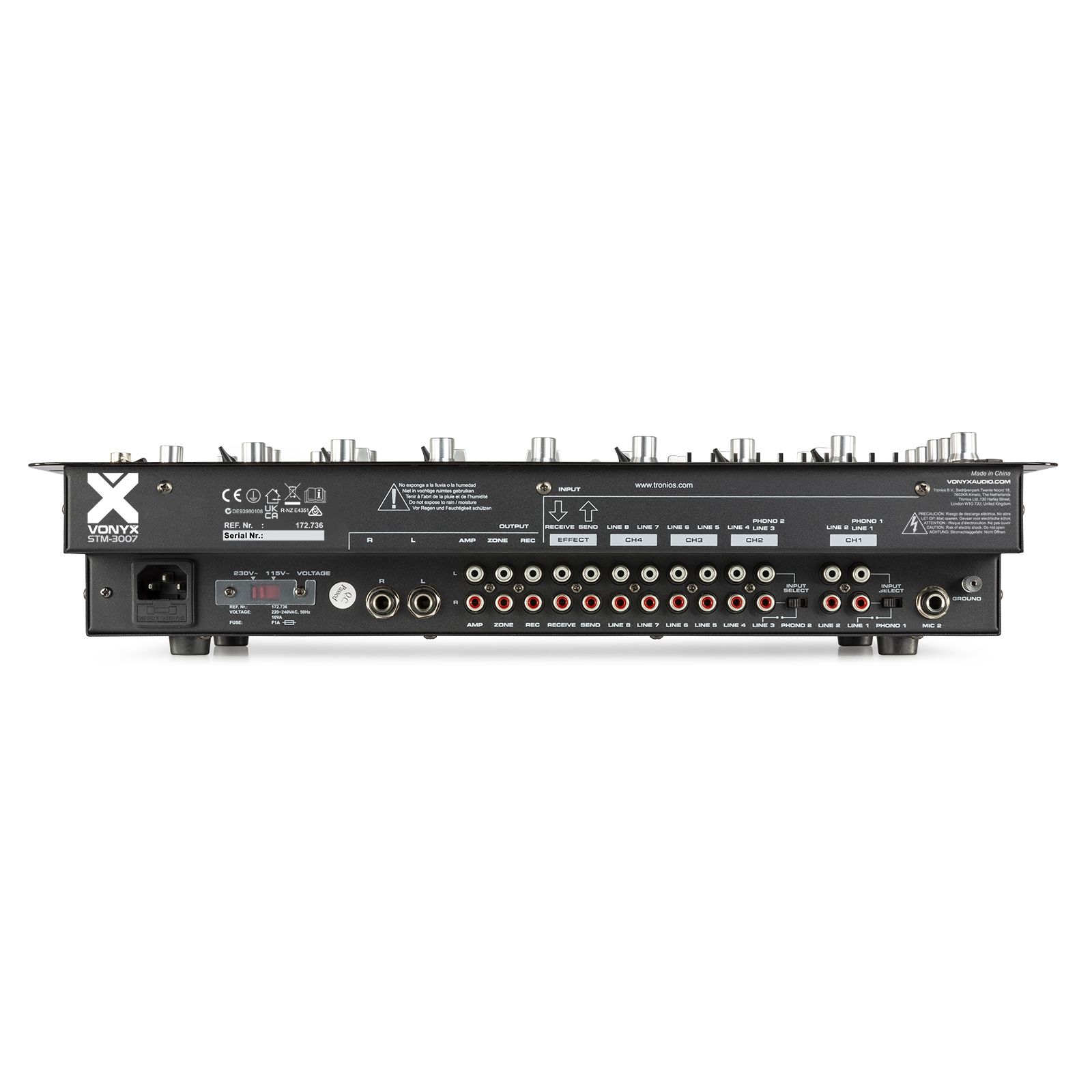 STM-3007 6-Channel Mixer SD/USB/MP3/LED/BT 19"
