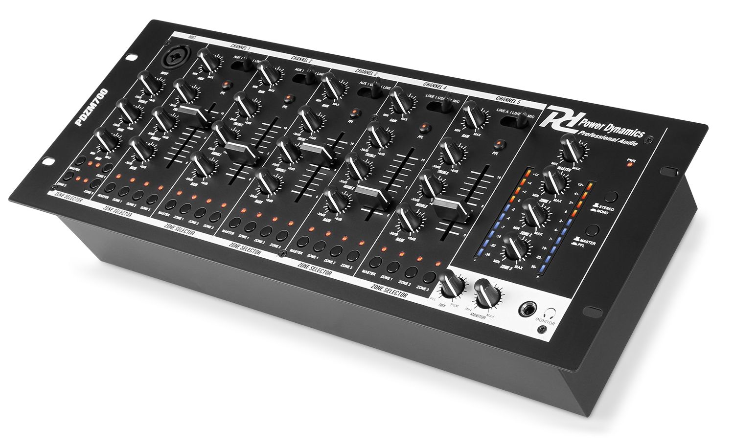 PDZM700 6 Channel Installation Mixer USB 4 zones