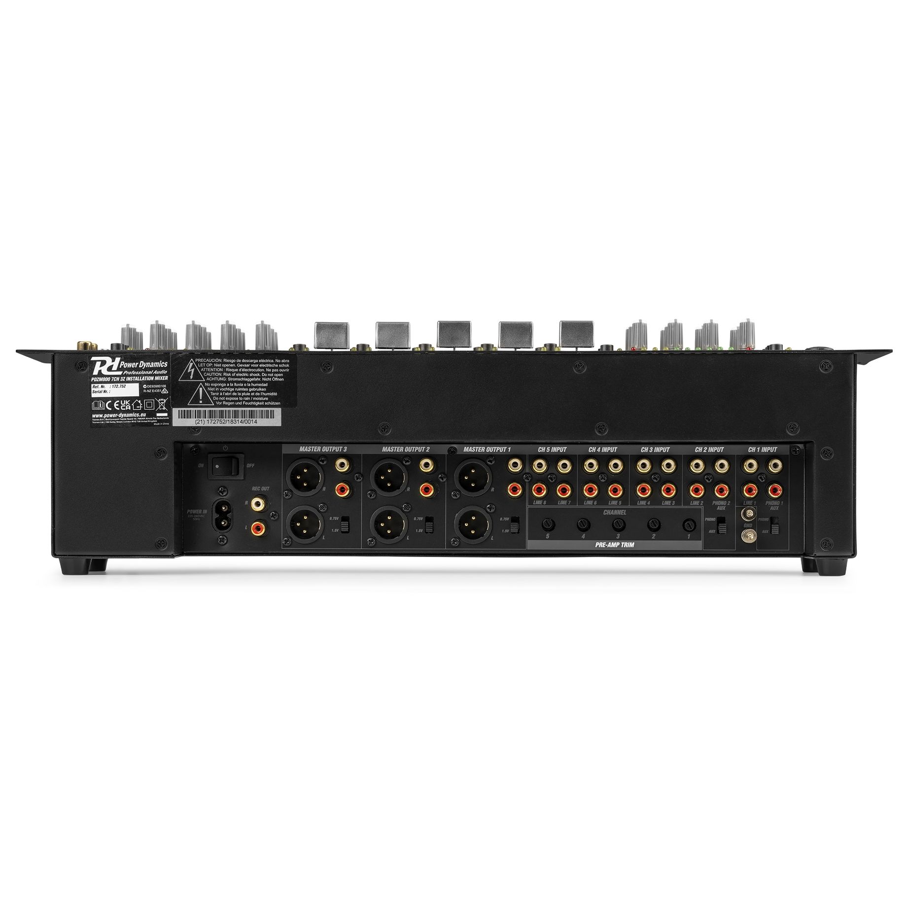 PDZM800 7Ch Installation Mixer with 3 zones