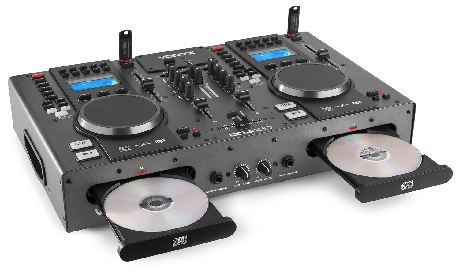 CDJ450 Twin Top CD/MP3/USB player/mixer with BT