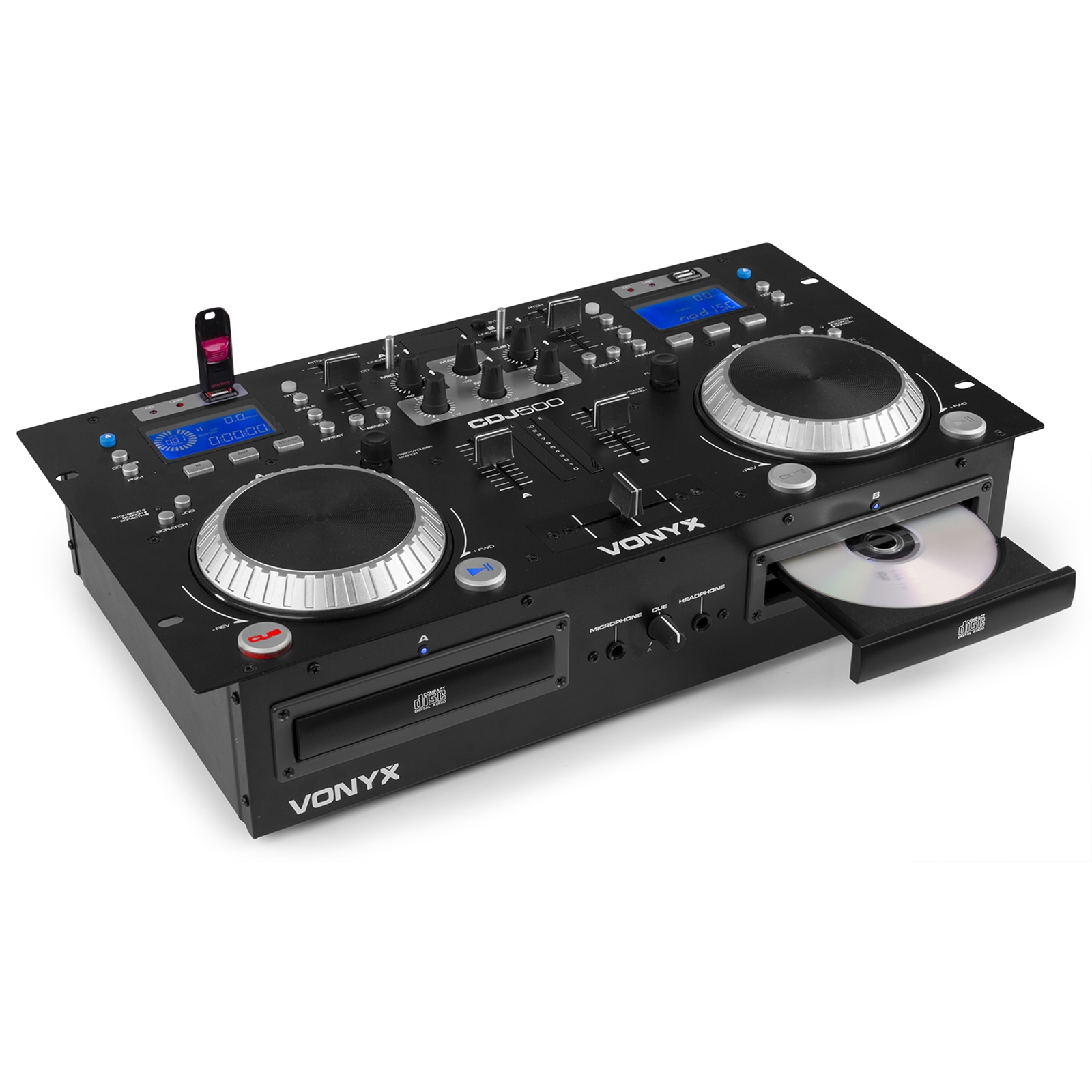 CDJ500 Amplified Double Player CD/MP3/USB/BT
