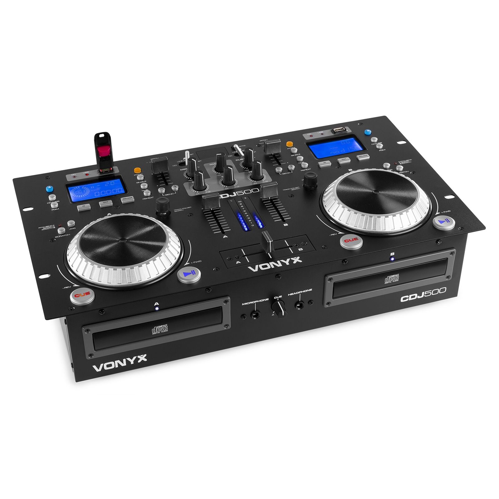 CDJ500 Amplified Double Player CD/MP3/USB/BT