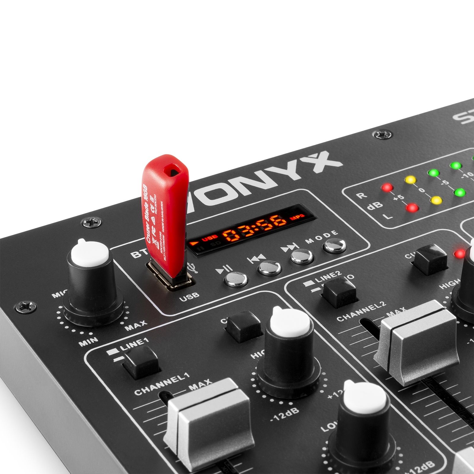 STM2290 8-Channel Mixer with Sound Effects USB/MP3/BT
