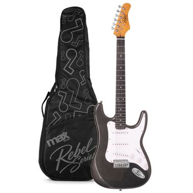 Rebel ST Electric Guitar Metallic Black