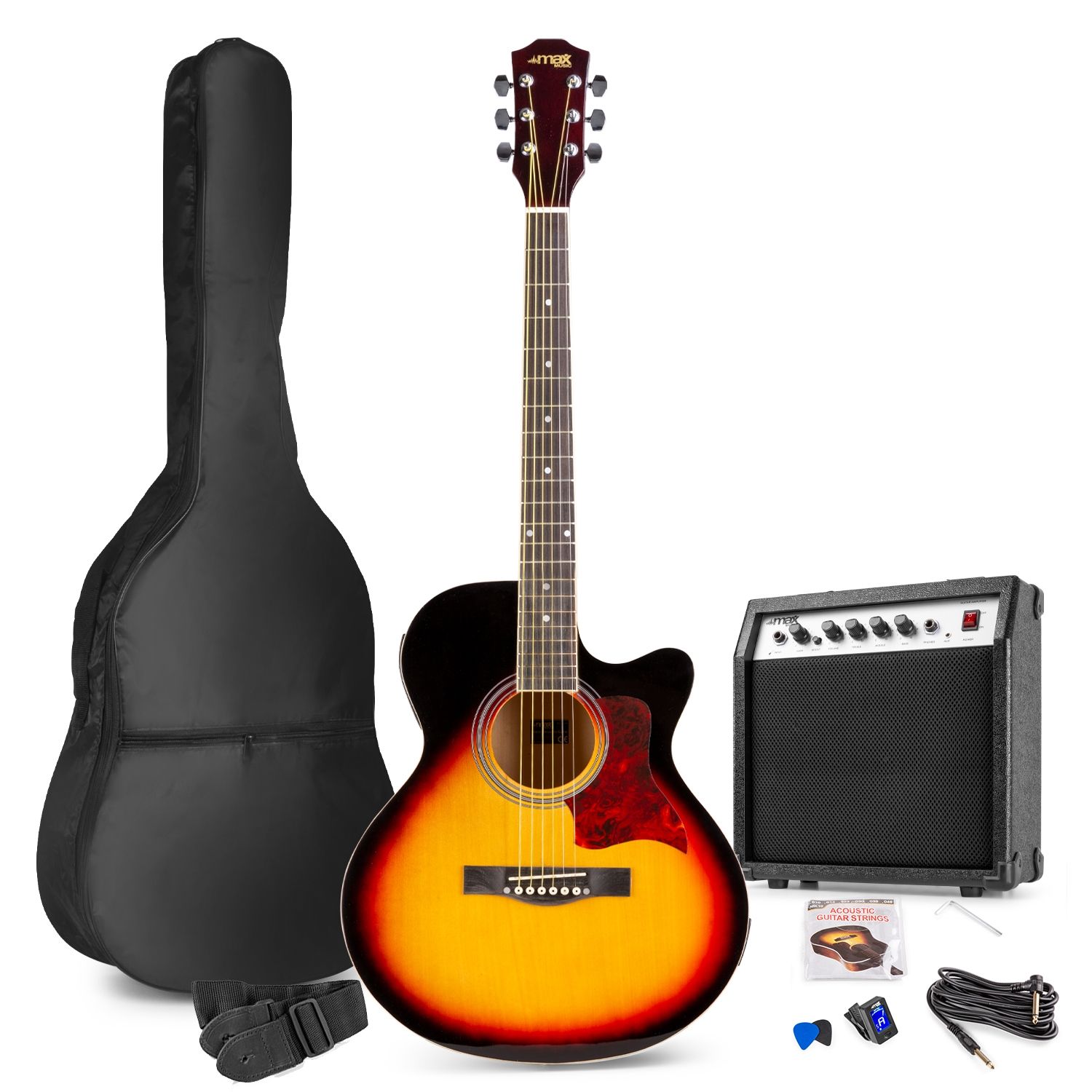 ShowKit Electric Acoustic Guitar Pack Sunburst